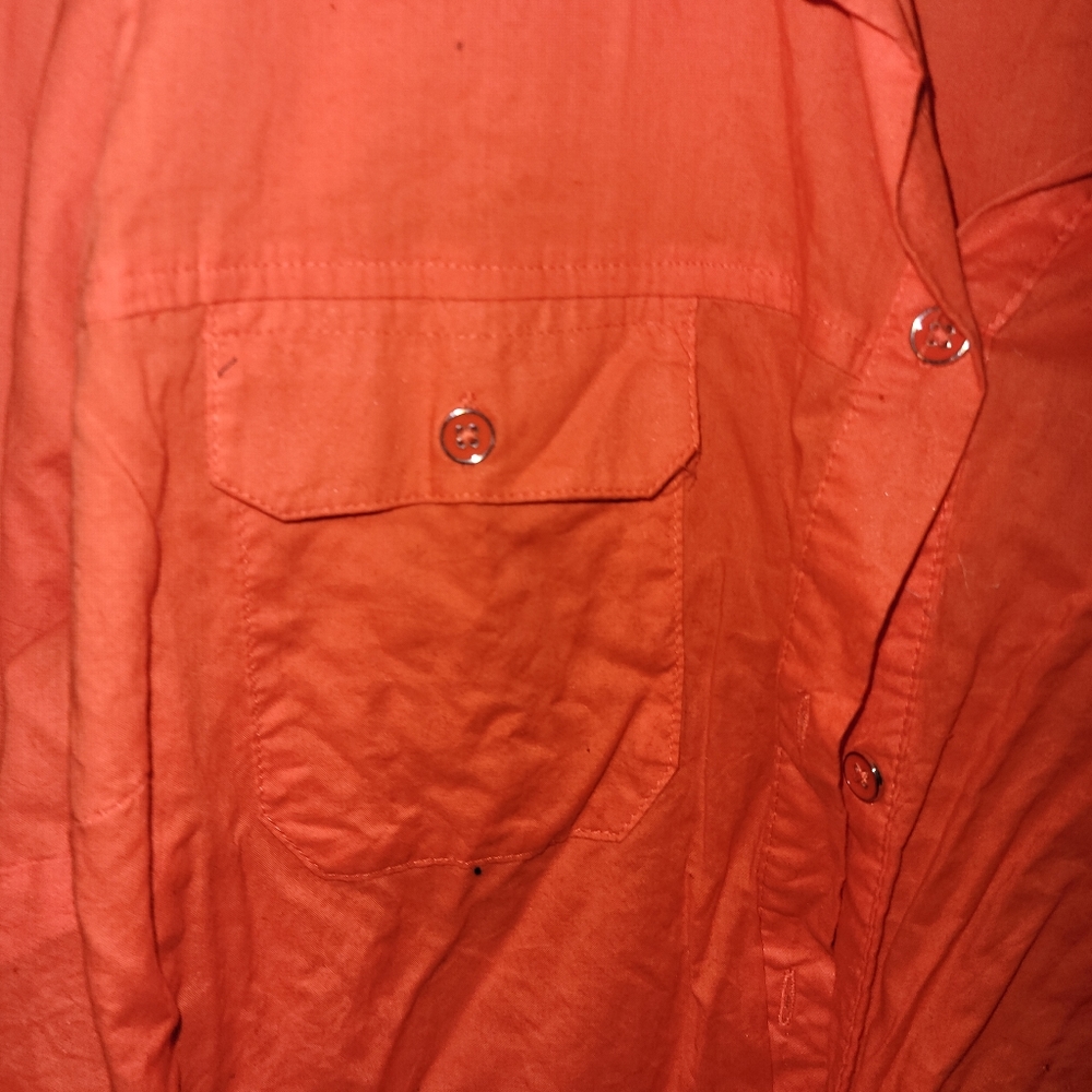 Orange button down - Picture 2 of 4